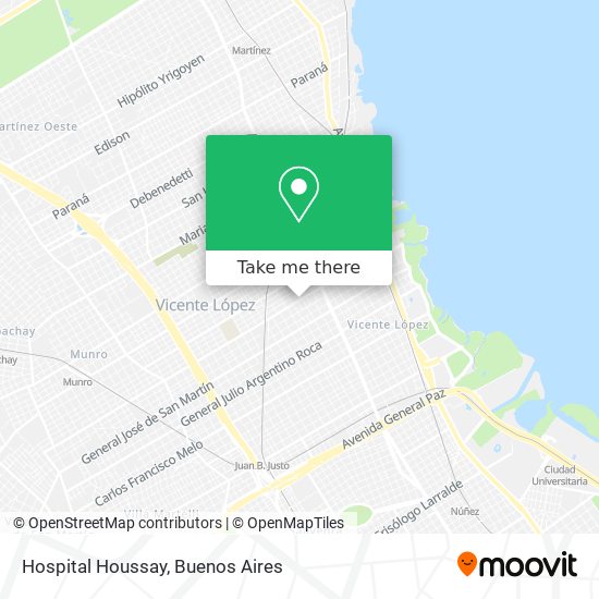 Hospital Houssay map