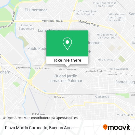 Plaza Martín Coronado map