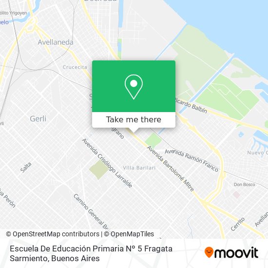 Escuela De Educación Primaria Nº 5 Fragata Sarmiento map