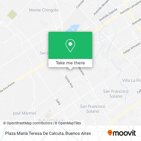 Mapa de Plaza María Teresa De Calcuta