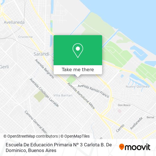 Escuela De Educación Primaria Nº 3 Carlota B. De Dominico map