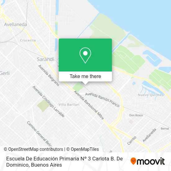 Mapa de Escuela De Educación Primaria Nº 3 Carlota B. De Dominico