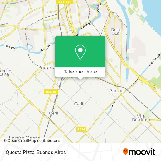 Questa Pizza map