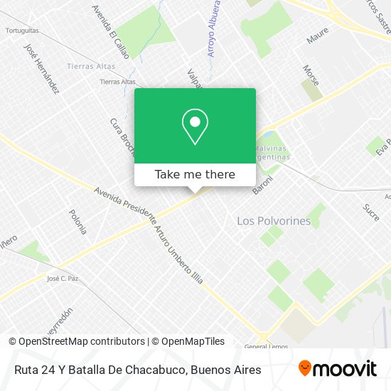 Mapa de Ruta 24 Y Batalla De Chacabuco