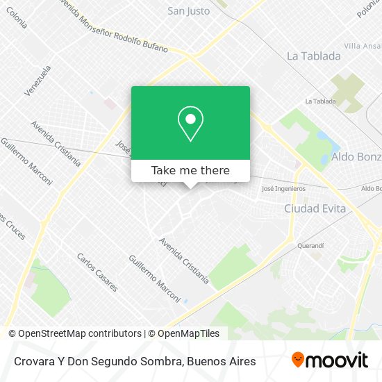 Mapa de Crovara Y Don Segundo Sombra