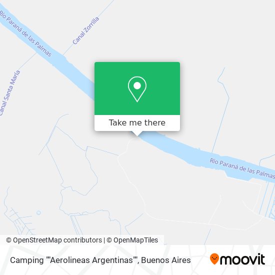 Camping ""Aerolineas Argentinas"" map