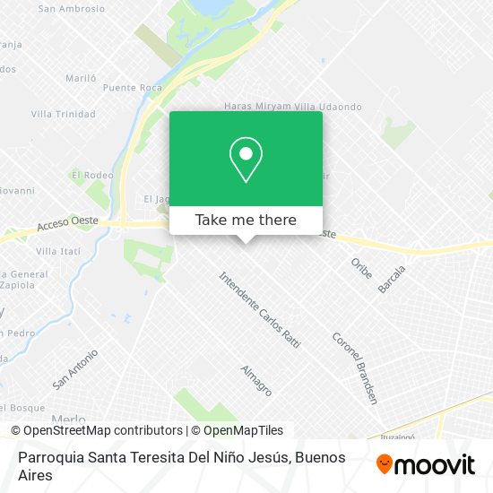 Parroquia Santa Teresita Del Niño Jesús map