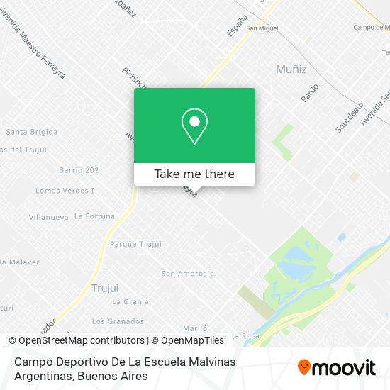 Mapa de Campo Deportivo De La Escuela Malvinas Argentinas