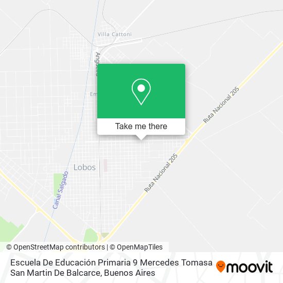 Mapa de Escuela De Educación Primaria 9 Mercedes Tomasa San Martin De Balcarce