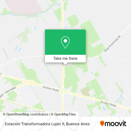 Mapa de Estación Transformadora Luján II