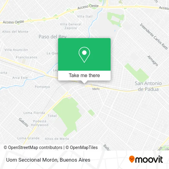 Mapa de Uom Seccional Morón