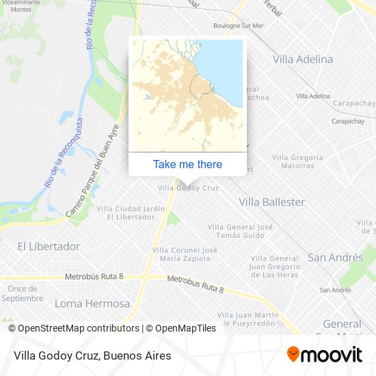Villa Godoy Cruz map