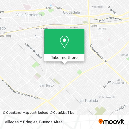 Villegas Y Pringles map