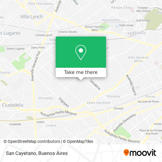 Mapa de San Cayetano