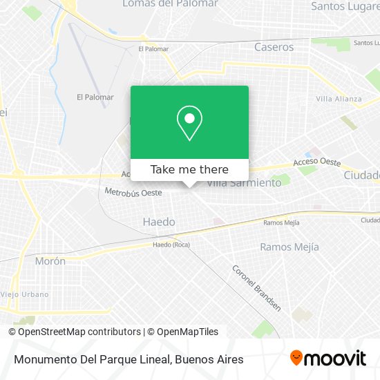 Monumento Del Parque Lineal map