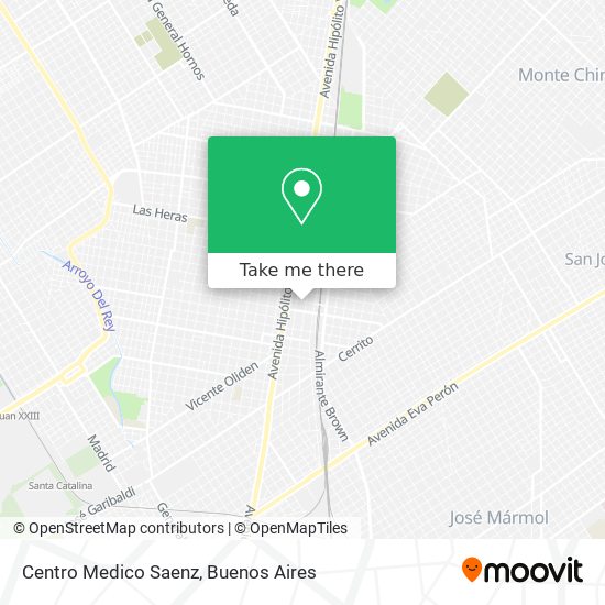 Centro Medico Saenz map