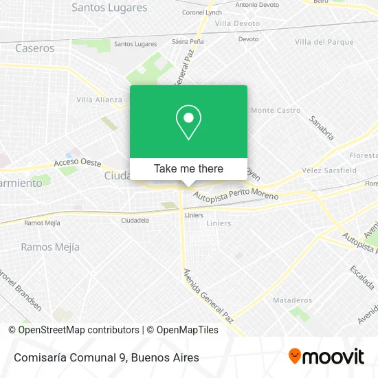 Mapa de Comisaría Comunal 9