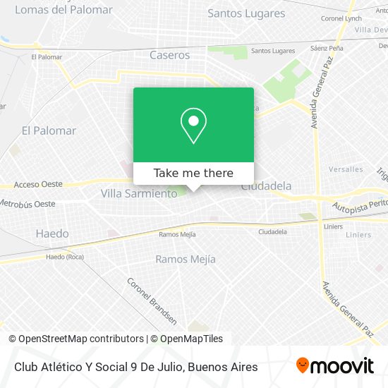 Mapa de Club Atlético Y Social 9 De Julio