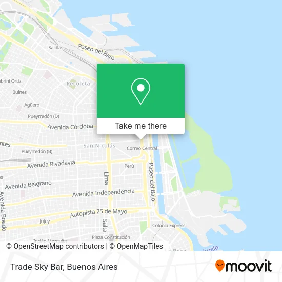 Trade Sky Bar map