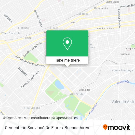 Mapa de Cementerio San José De Flores