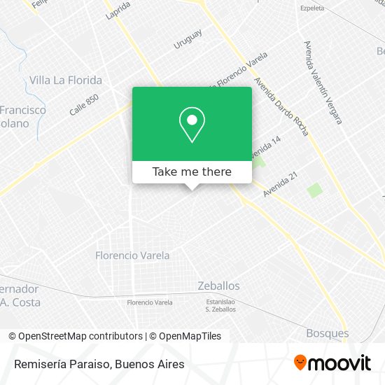 Mapa de Remisería Paraiso