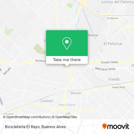 Bicicletería El Rayo map