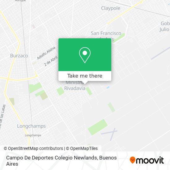 Mapa de Campo De Deportes Colegio Newlands