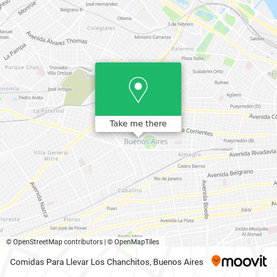 Comidas Para Llevar Los Chanchitos map