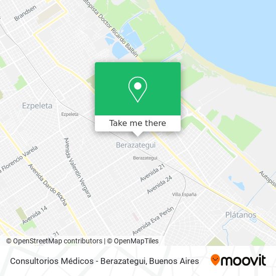Consultorios Médicos - Berazategui map