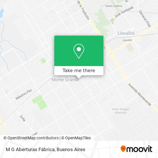 M G Aberturas Fábrica map