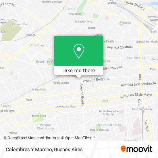 Colombres Y Moreno map