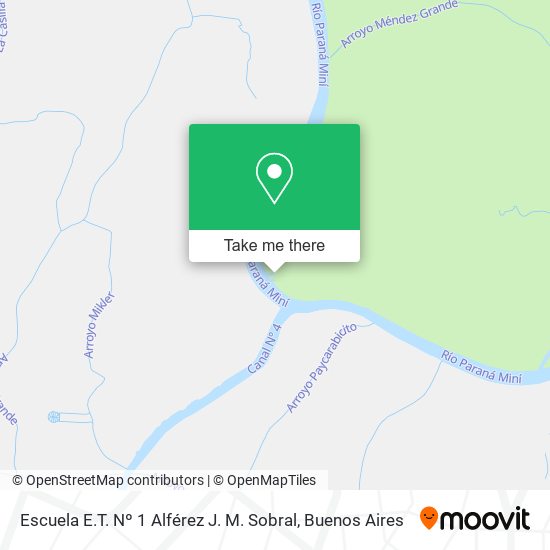 Escuela E.T. Nº 1 Alférez J. M. Sobral map