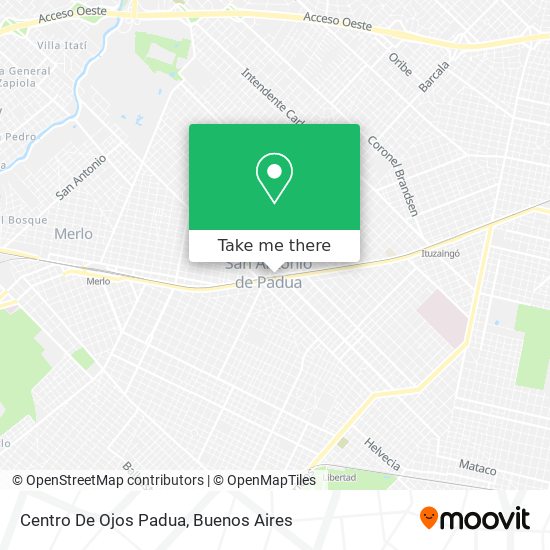 Centro De Ojos Padua map