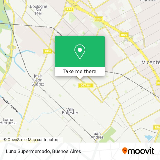 Luna Supermercado map