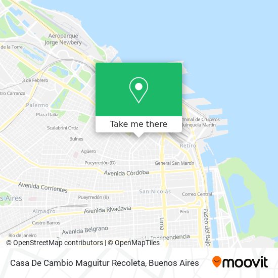 Casa De Cambio Maguitur Recoleta map