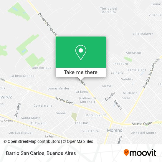 Barrio San Carlos map