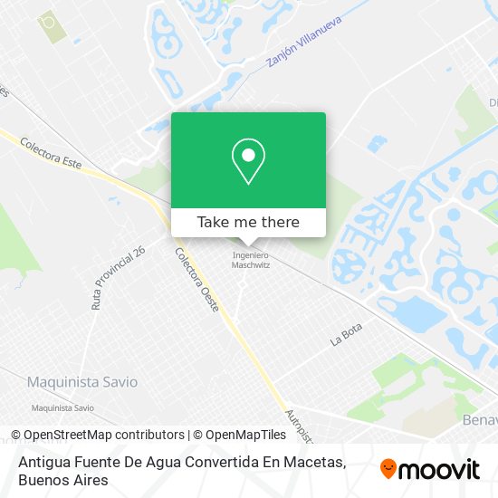 Mapa de Antigua Fuente De Agua Convertida En Macetas