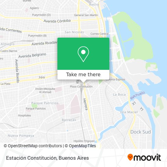 Mapa de Estación Constitución