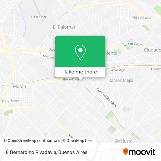 Mapa de 8 Bernardino Rivadavia