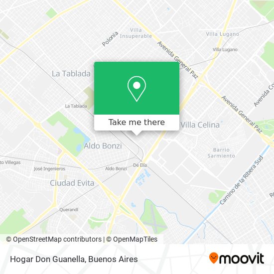 Hogar Don Guanella map