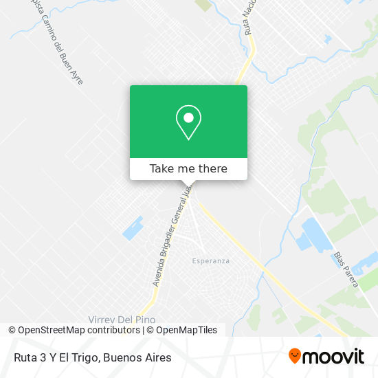 Ruta 3 Y El Trigo map