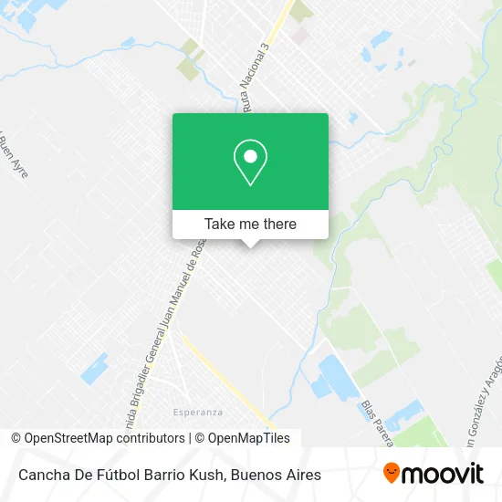 Mapa de Cancha De Fútbol Barrio Kush