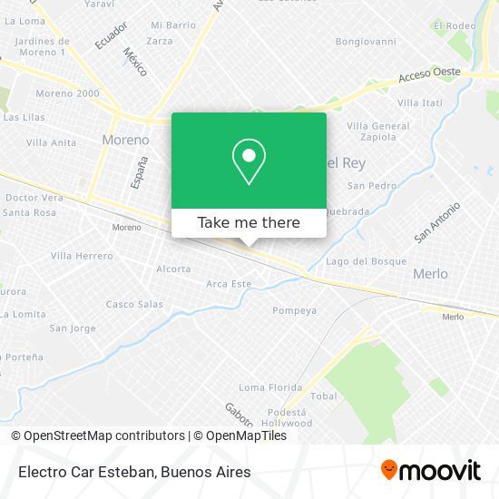 Mapa de Electro Car Esteban