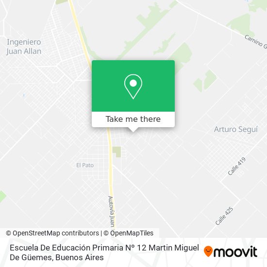 Mapa de Escuela De Educación Primaria Nº 12 Martin Miguel De Güemes