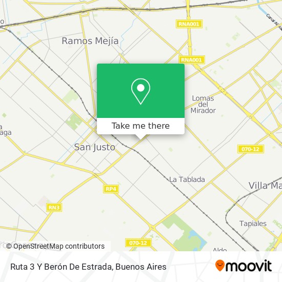 Mapa de Ruta 3 Y Berón De Estrada