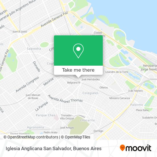 Mapa de Iglesia Anglicana San Salvador