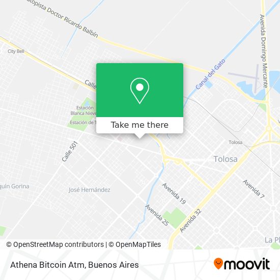 Mapa de Athena Bitcoin Atm