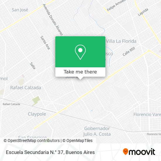 Escuela Secundaria N.° 37 map