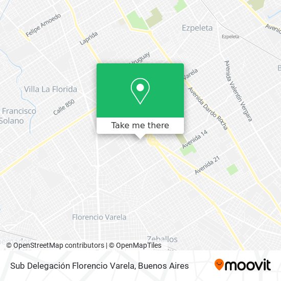 Sub Delegación Florencio Varela map