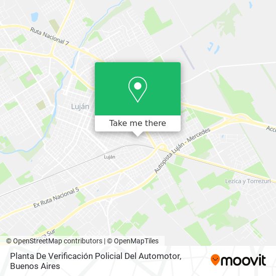 Planta De Verificación Policial Del Automotor map